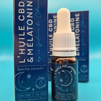 Huile spéciale sommeil CBD CBN Mélatonine - Spectre complet